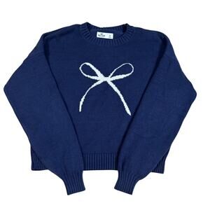 y2k style hollister bow knit crewneck XS prisana bay style